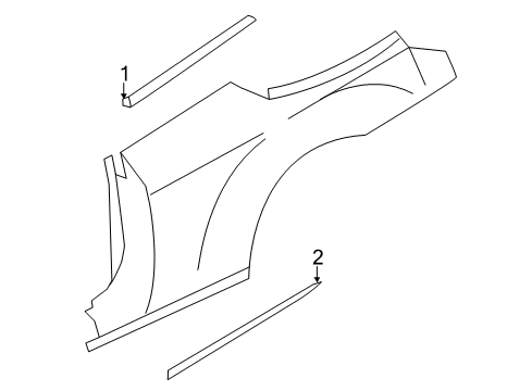 2011 Chrysler 200 Exterior Trim - Quarter Panel Diagram 1 - Thumbnail