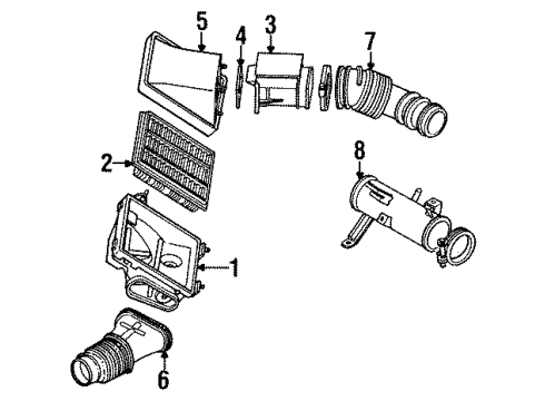 1991 Dodge Ram 50 Air Inlet Diagram