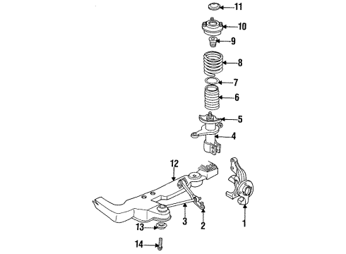 1993 Chrysler Concorde Front Suspension, Control Arm, Stabilizer Bar Diagram 1 - Thumbnail