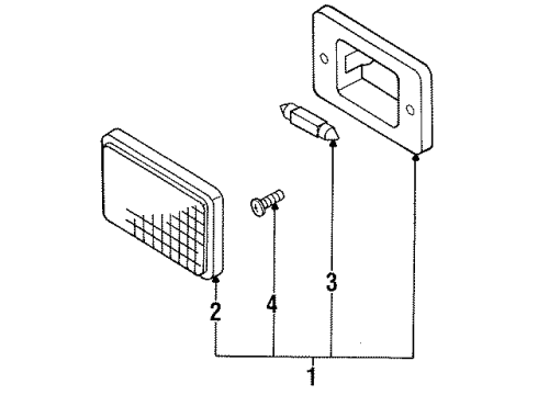 1996 Dodge Stealth Interior Trim - Rear Body Diagram 1 - Thumbnail