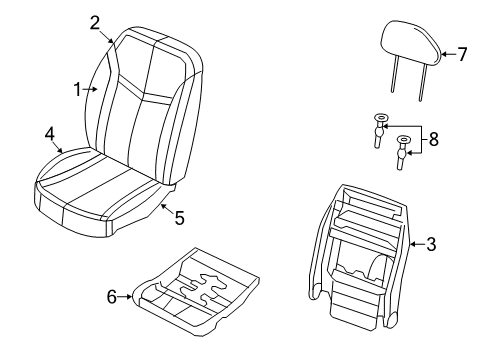 2010 Dodge Avenger Front Seat Components Diagram