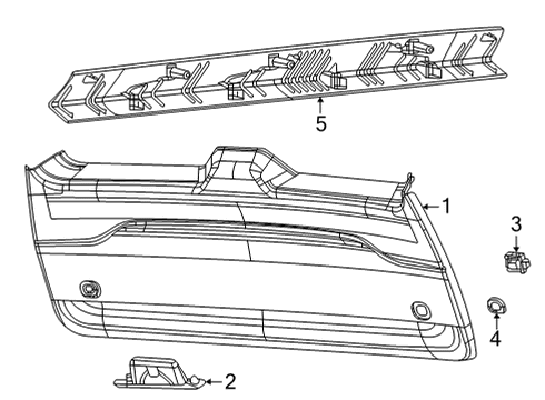 2025 Jeep Wagoneer L Interior Trim - Lift Gate Diagram