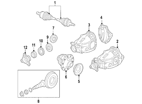 2010 Dodge Charger Rear Axle, Differential, Drive Axles, Propeller Shaft Diagram