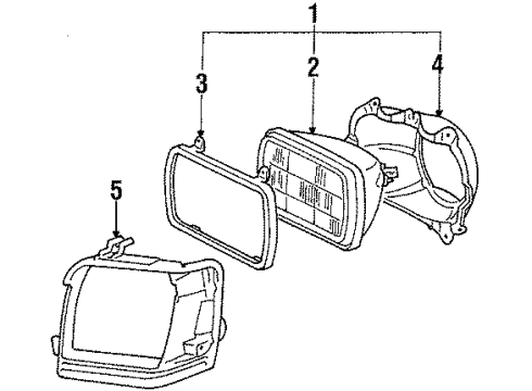 1989 Dodge Colt Headlamps, Electrical Diagram 4 - Thumbnail