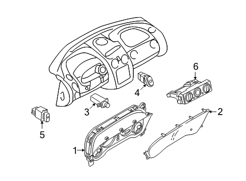 2003 Chrysler Sebring Cluster & Switches Diagram 2 - Thumbnail