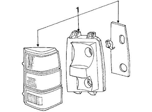 1984 Dodge Aries Quarter Panel & Lamps - Tail Lamps Diagram