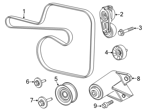2019 Jeep Grand Cherokee Belts & Pulleys, Cooling Diagram 2 - Thumbnail