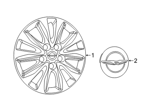 2024 Chrysler Voyager Wheel Covers & Trim Diagram