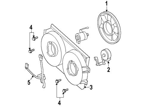 2000 Chrysler Cirrus Cooling System, Radiator, Water Pump, Cooling Fan Diagram 1 - Thumbnail