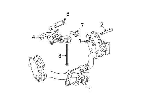 2007 Dodge Dakota Trailer Hitch Components Diagram