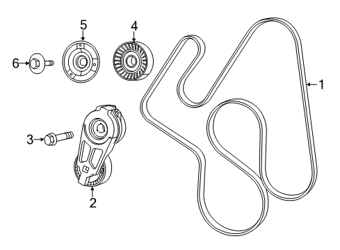 2017 Ram 3500 Belts & Pulleys Diagram