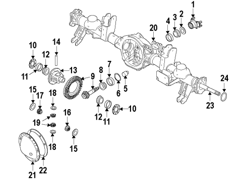 2009 Jeep Grand Cherokee Rear Axle, Differential, Propeller Shaft Diagram 2 - Thumbnail