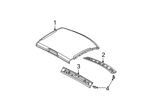 2004 Dodge Ram 1500 Roof & Components Diagram
