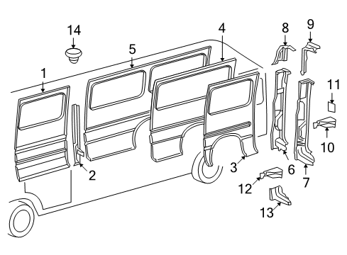 2005 Dodge Sprinter 3500 Side Panel & Components Diagram 4 - Thumbnail