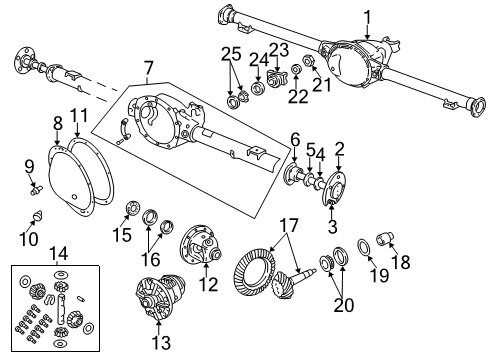 2004 Dodge Ram 1500 Axle Housing - Rear Diagram 1 - Thumbnail