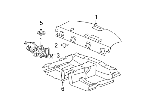 2010 Dodge Charger Interior Trim - Rear Body Diagram