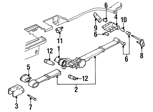 1999 Dodge Grand Caravan Rear Axle, Stabilizer Bar, Suspension Components Diagram 2 - Thumbnail