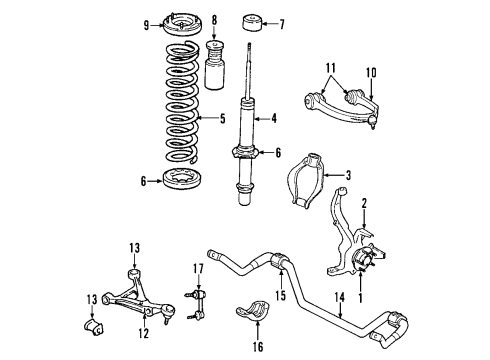 2006 Chrysler 300 Front Suspension, Control Arm Diagram 3 - Thumbnail