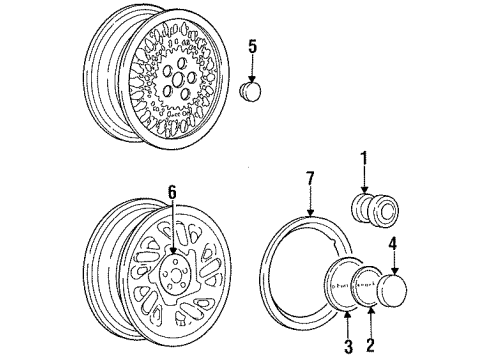 1992 Dodge Caravan Wheel Covers & Trim Diagram 1 - Thumbnail