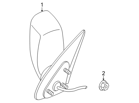 2009 Dodge Durango Outside Mirrors Diagram 1 - Thumbnail