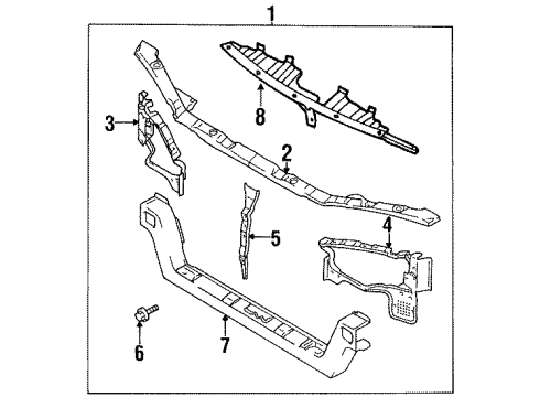 1999 Chrysler Sebring Radiator Support Diagram 2 - Thumbnail
