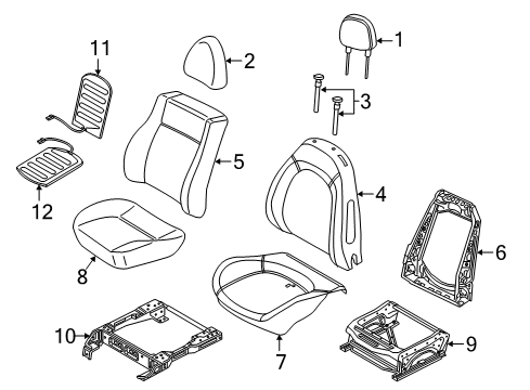 2018 Ram ProMaster City Front Seat Components Diagram