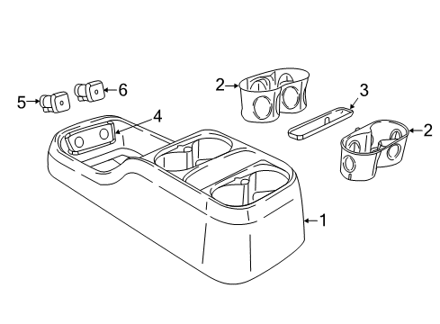 2021 Chrysler Pacifica Center Console Diagram 5 - Thumbnail