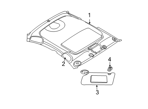 2010 Dodge Charger Interior Trim - Roof Diagram