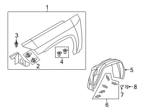 2017 Jeep Patriot Fender & Components Diagram