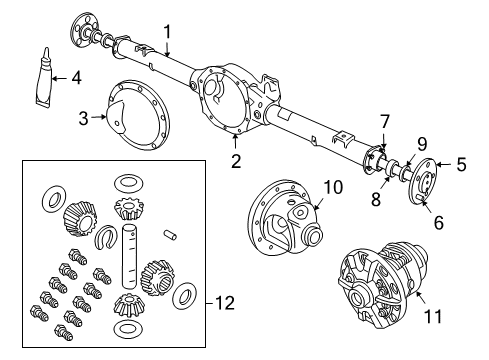 2009 Dodge Durango Axle & Differential - Rear Diagram 1 - Thumbnail