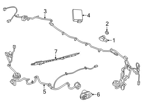 2021 Jeep Cherokee Electrical Components - Rear Bumper Diagram