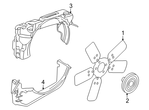 2001 Dodge Durango Cooling System, Radiator, Water Pump, Cooling Fan Diagram 1 - Thumbnail