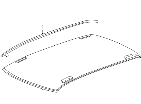 2010 Chrysler 300 Exterior Trim - Roof Diagram