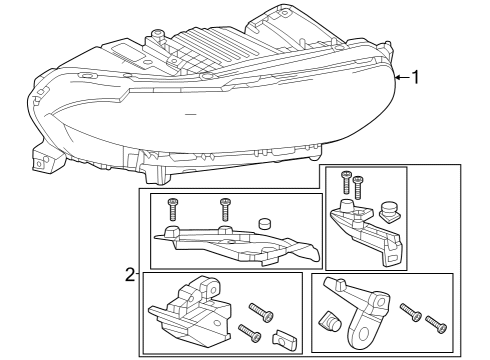 2024 Dodge Hornet Headlamp Components Diagram