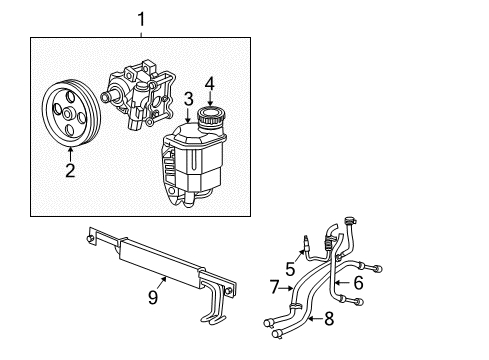 2003 Dodge Ram 2500 P/S Pump & Hoses, Steering Gear & Linkage Diagram 8 - Thumbnail