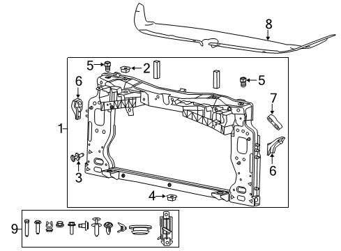 2013 Dodge Dart Radiator Support Diagram
