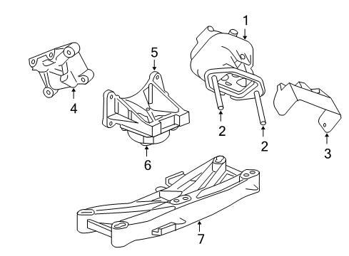 2007 Chrysler 300 Engine & Trans Mounting Diagram 5 - Thumbnail
