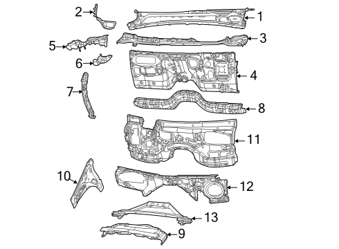 2025 Jeep Grand Cherokee Cowl Diagram
