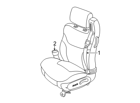 2001 Chrysler Sebring Front Seat Belts Diagram 1 - Thumbnail
