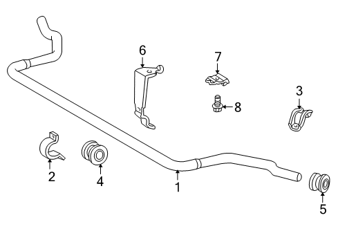 2005 Chrysler Crossfire Stabilizer Bar & Components - Front Diagram