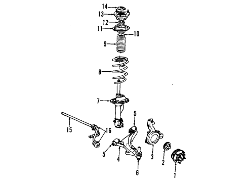 1994 Dodge Caravan Front Suspension, Control Arm, Stabilizer Bar Diagram 2 - Thumbnail