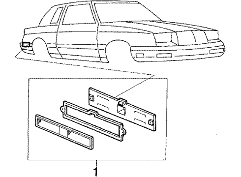 1985 Chrysler Executive Limousine Rear Lamps - Side Marker Lamps Diagram