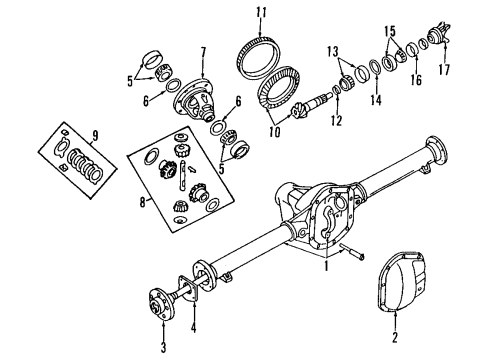 1995 Dodge Ram 2500 Rear Axle, Differential, Propeller Shaft Diagram 2 - Thumbnail