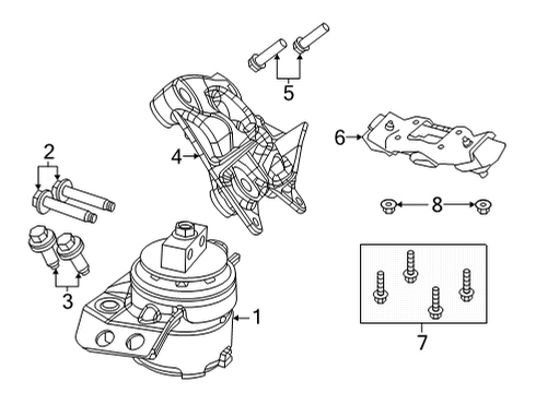 2023 Jeep Wrangler Engine & Trans Mounting Diagram 4 - Thumbnail