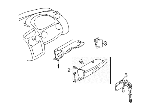 2002 Dodge Stratus Glove Box Diagram 1 - Thumbnail