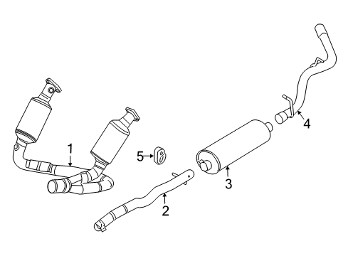 2011 Ram Dakota Exhaust Components Diagram