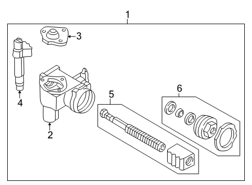 1998 Jeep Wrangler P/S Pump & Hoses, Steering Gear & Linkage Diagram 2 - Thumbnail