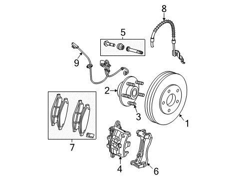 2005 Chrysler Pacifica Front Brakes Diagram