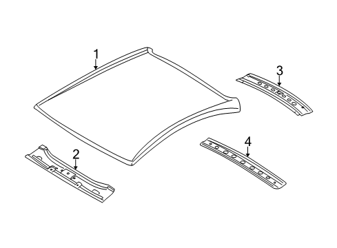 2001 Chrysler Sebring Roof & Components, Exterior Trim, Body Diagram 2 - Thumbnail