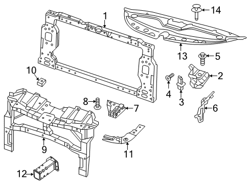 2015 Chrysler 200 Radiator Support Diagram